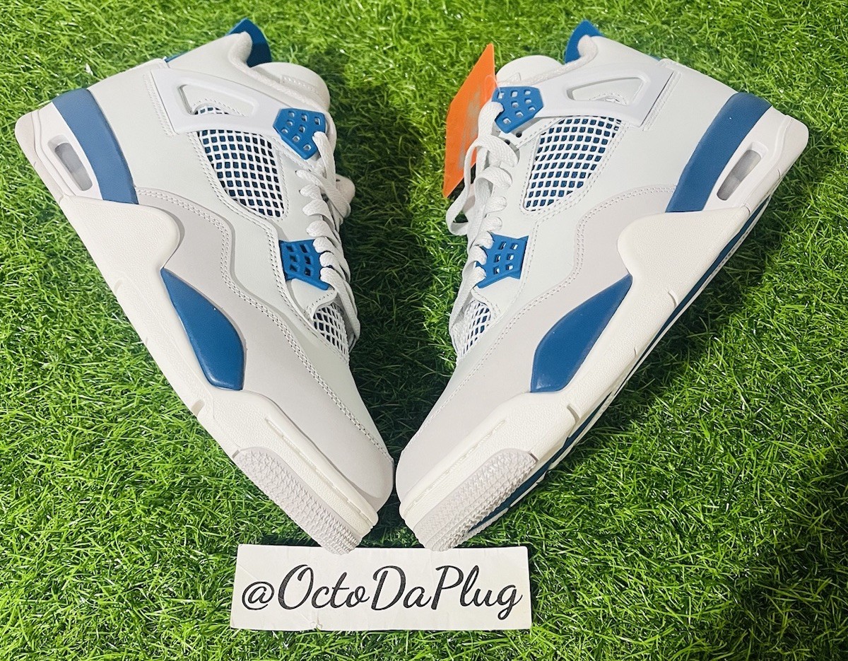 Nike Air Jordan 4 Retro Military Blue White Mens Sizes nby FV5029-141