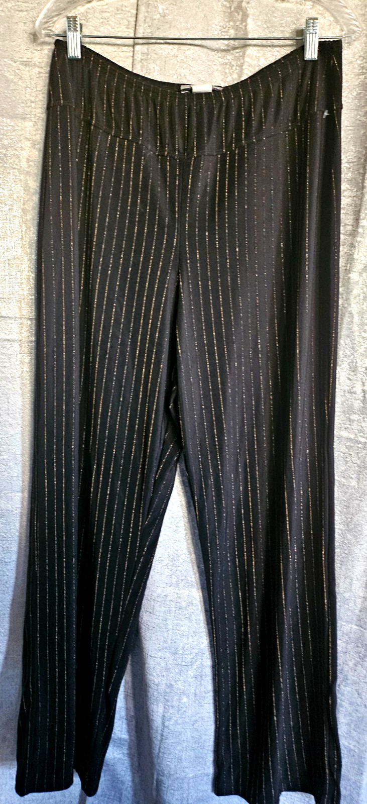 Vintage stephen & casey woman pants plus size 1X vertical pants black USA