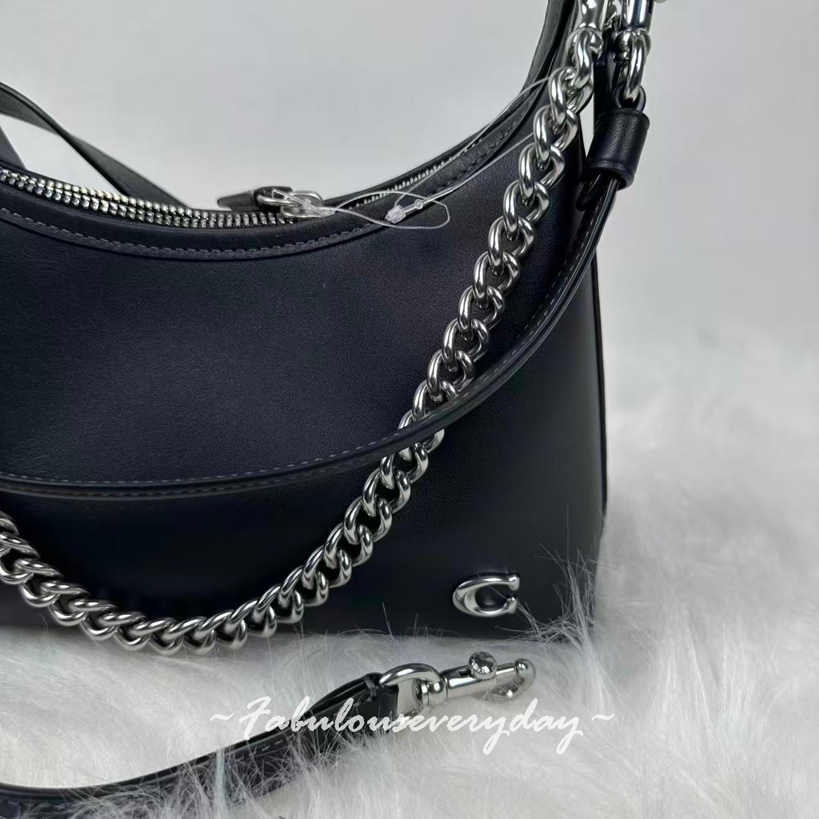 COACH Juliet 25 Small Shoulder Bag Crossbody In Leather/Silver/Black CW640