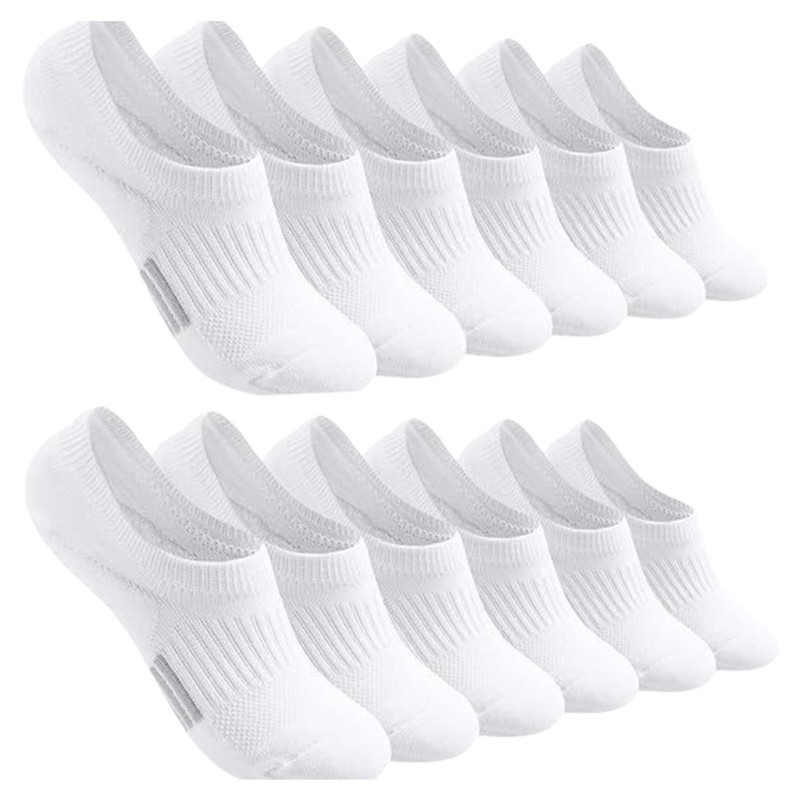 6 Pairs Womens Men No Show Socks Athletic Nonslip Ankle Socks for Daily Wear