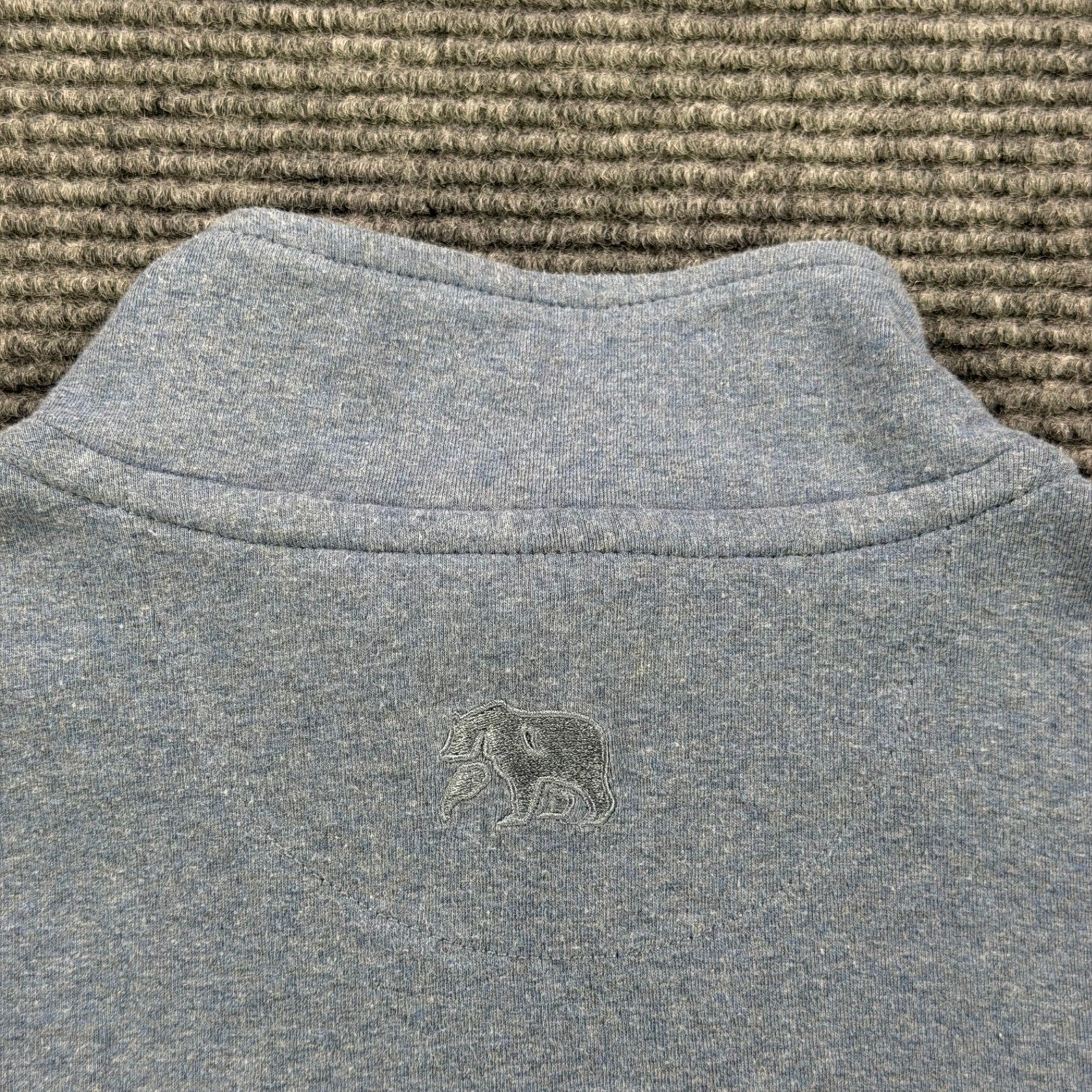 The Normal Brand Mens Medium Heathered Blue Quarter Zip Pullover Sweatshirt Golf