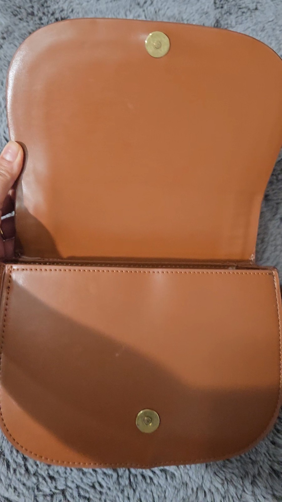 Zara Brown Small Shoulder Bag Magnetic Flap Zip, Adjustable Strap, Pockets