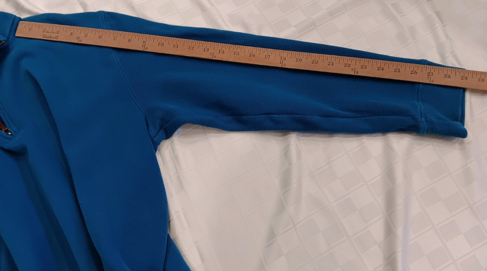 Men’s Lands’ End Blue XL 1/4 Zip Pullover Sweater 100% Baumwolle/Cotton