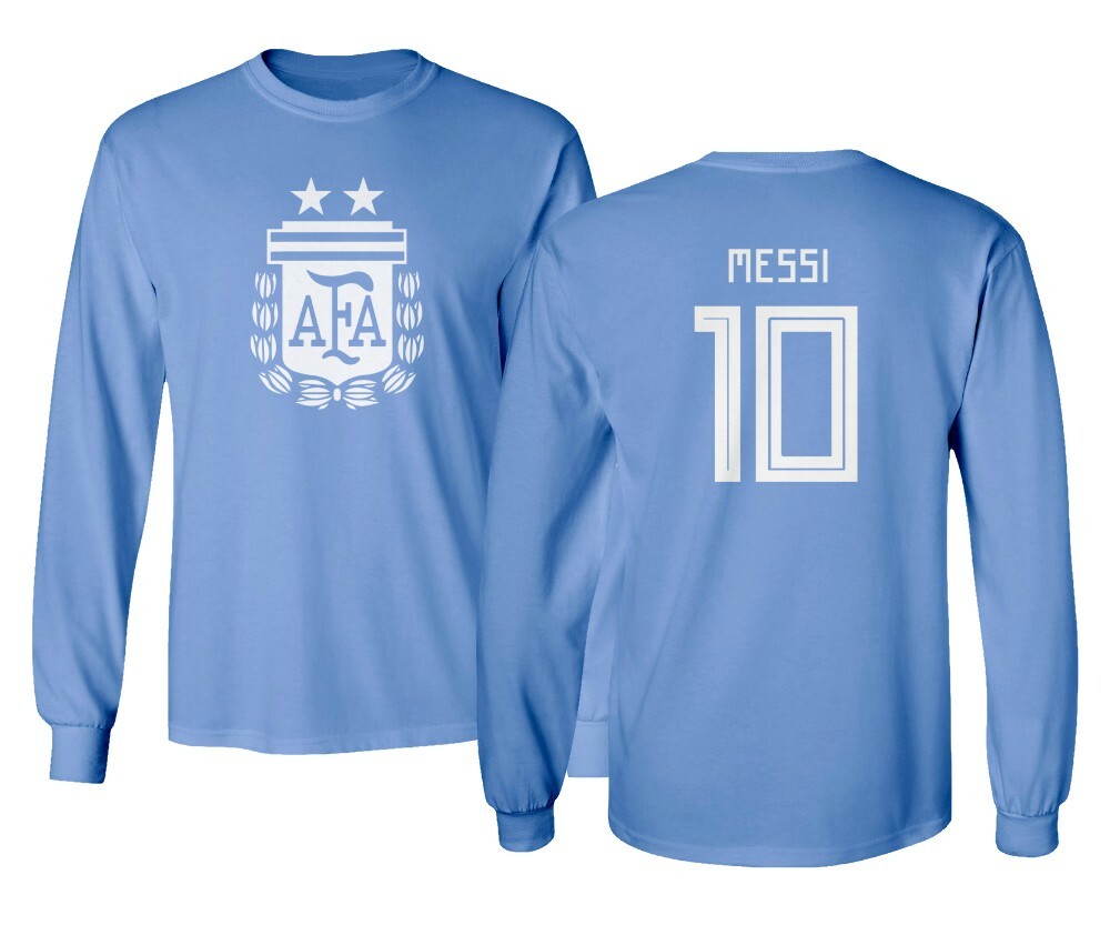 Argentina 2019 Soccer #10 Lionel MESSI Copa America Men’s Long Sleeve T-Shirt