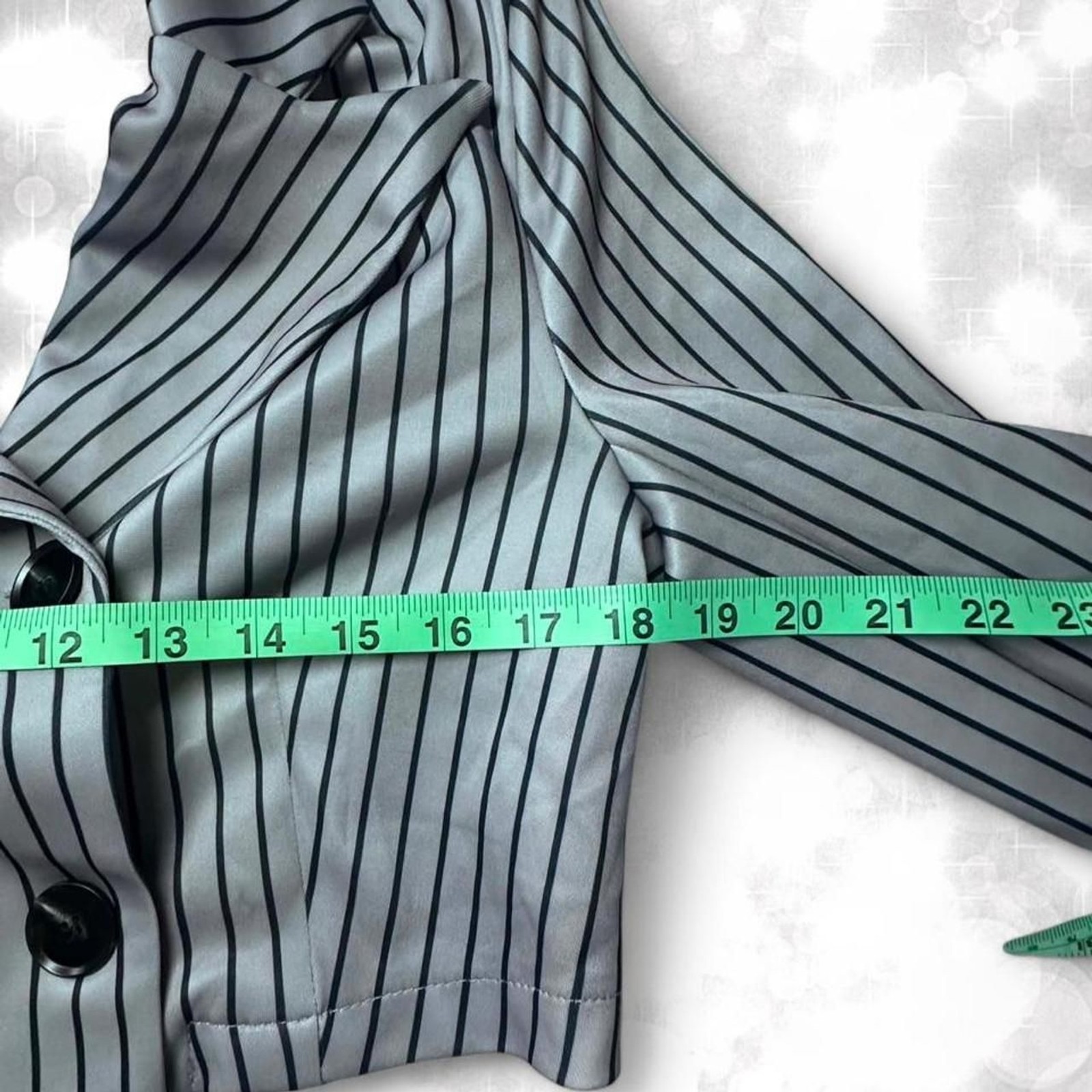 Coquette Luxury Style Three Piece Office Siren Pinstripe Set