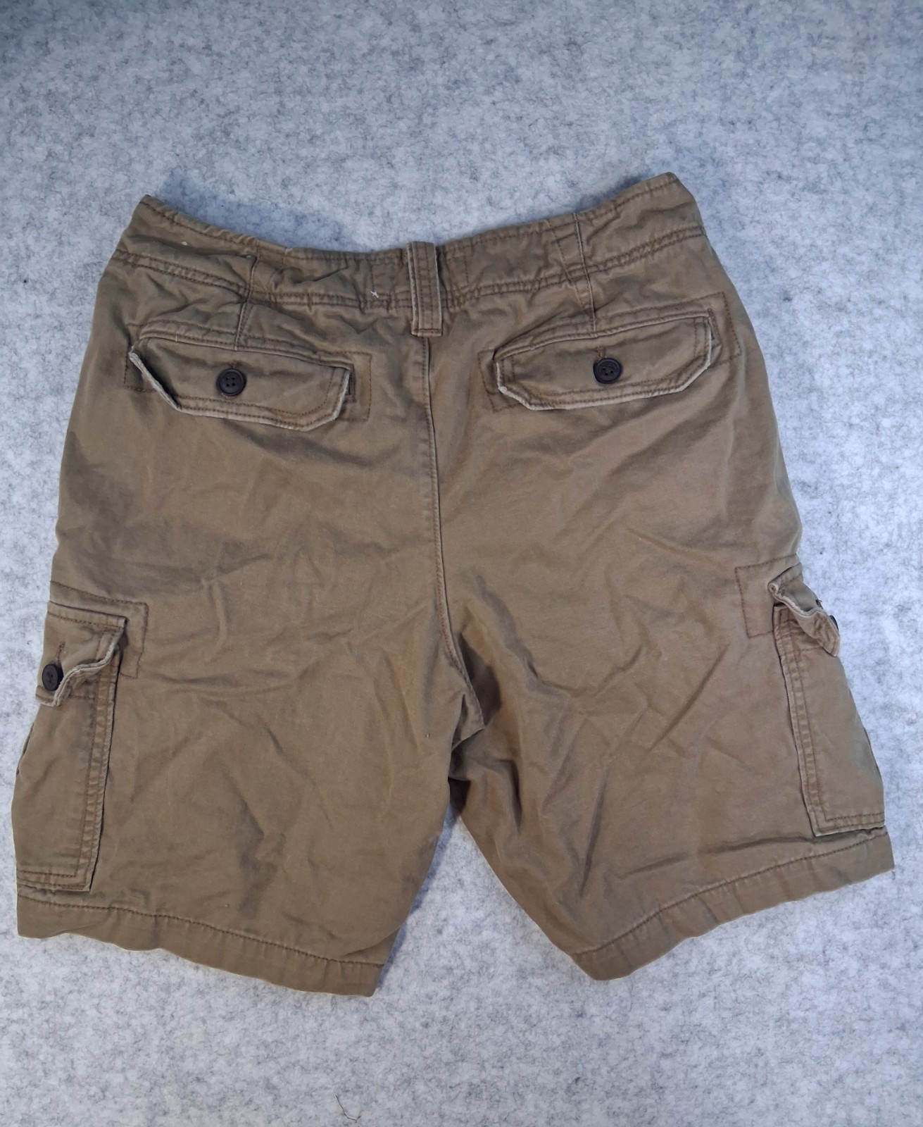 Ambercrombie Fitch Cargo Shorts Men 30 Tan Khaki Utility Military Pocket Cotton