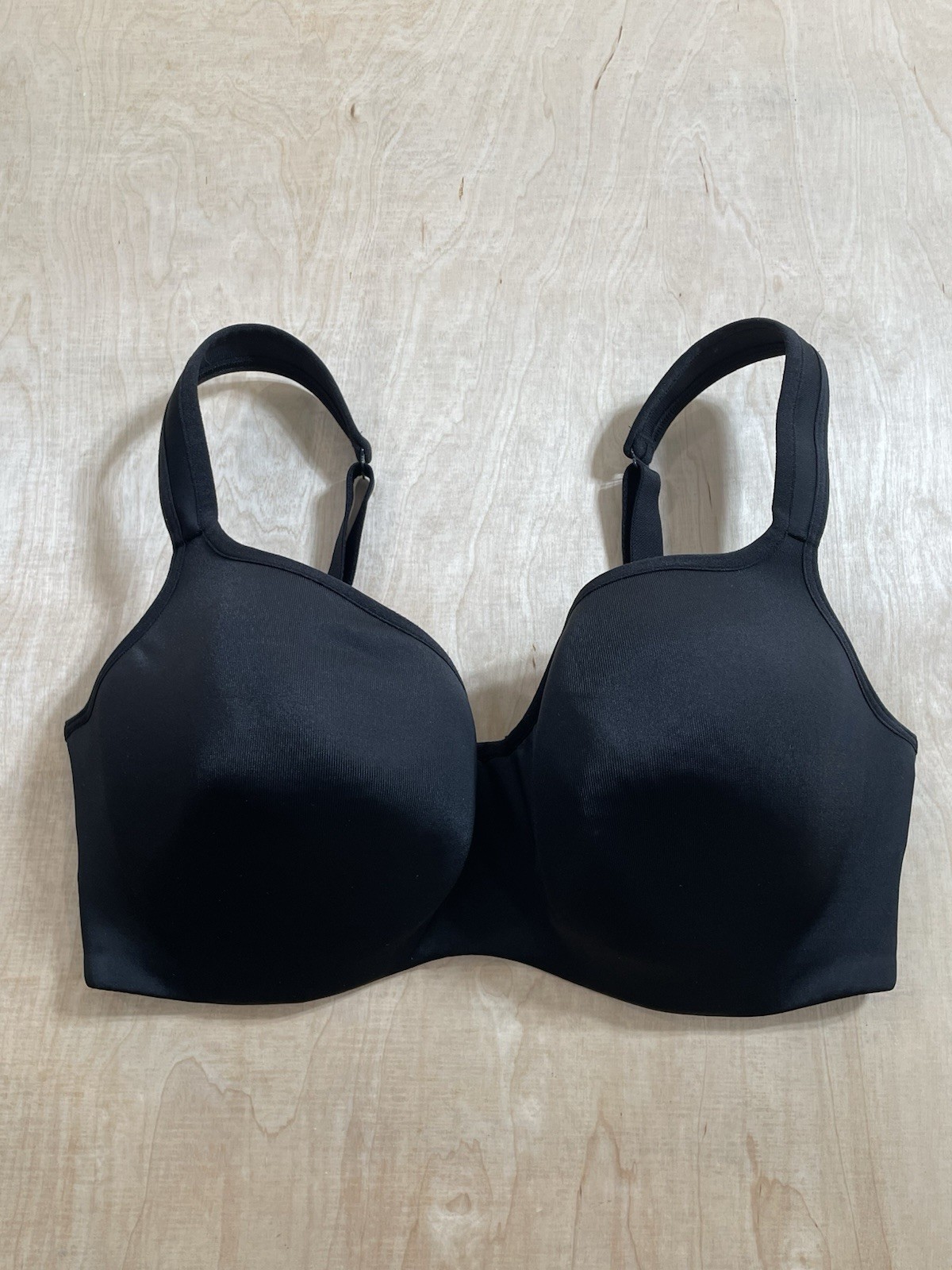 Cacique – Smooth Lightly Lined Balconette Underwire Bra Size 36DD Black