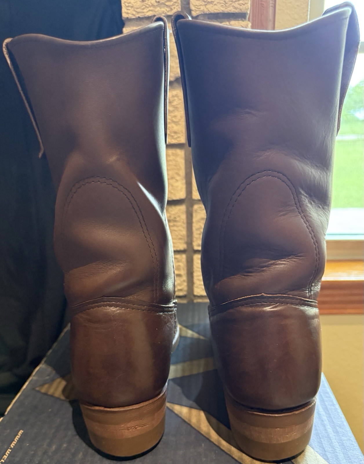 Red Wing 1155 Pecos Leather Work Boots Soft Toe USA Size 8 1/2 D