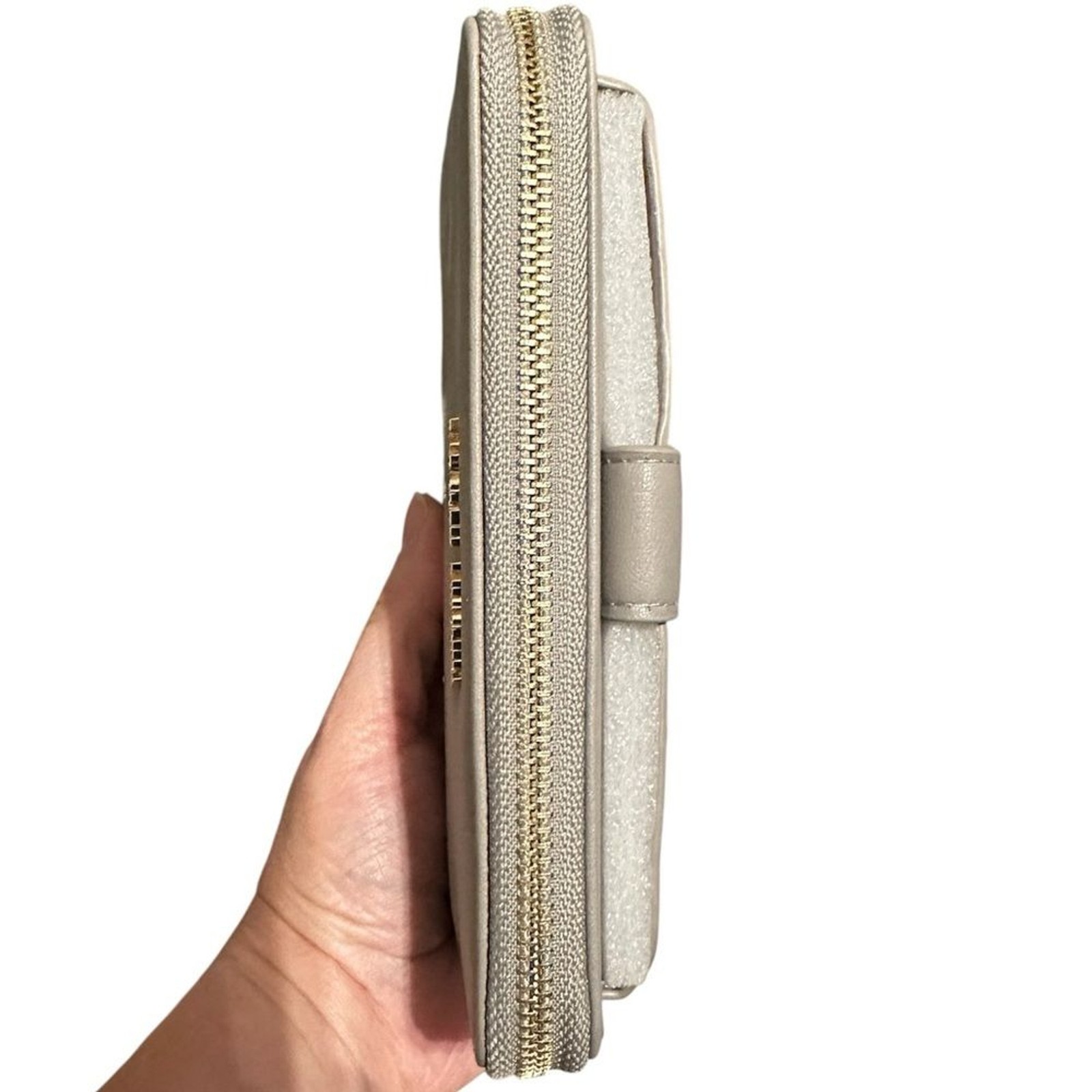 NWT Badgley Mischka Taupe Studded Wristlet