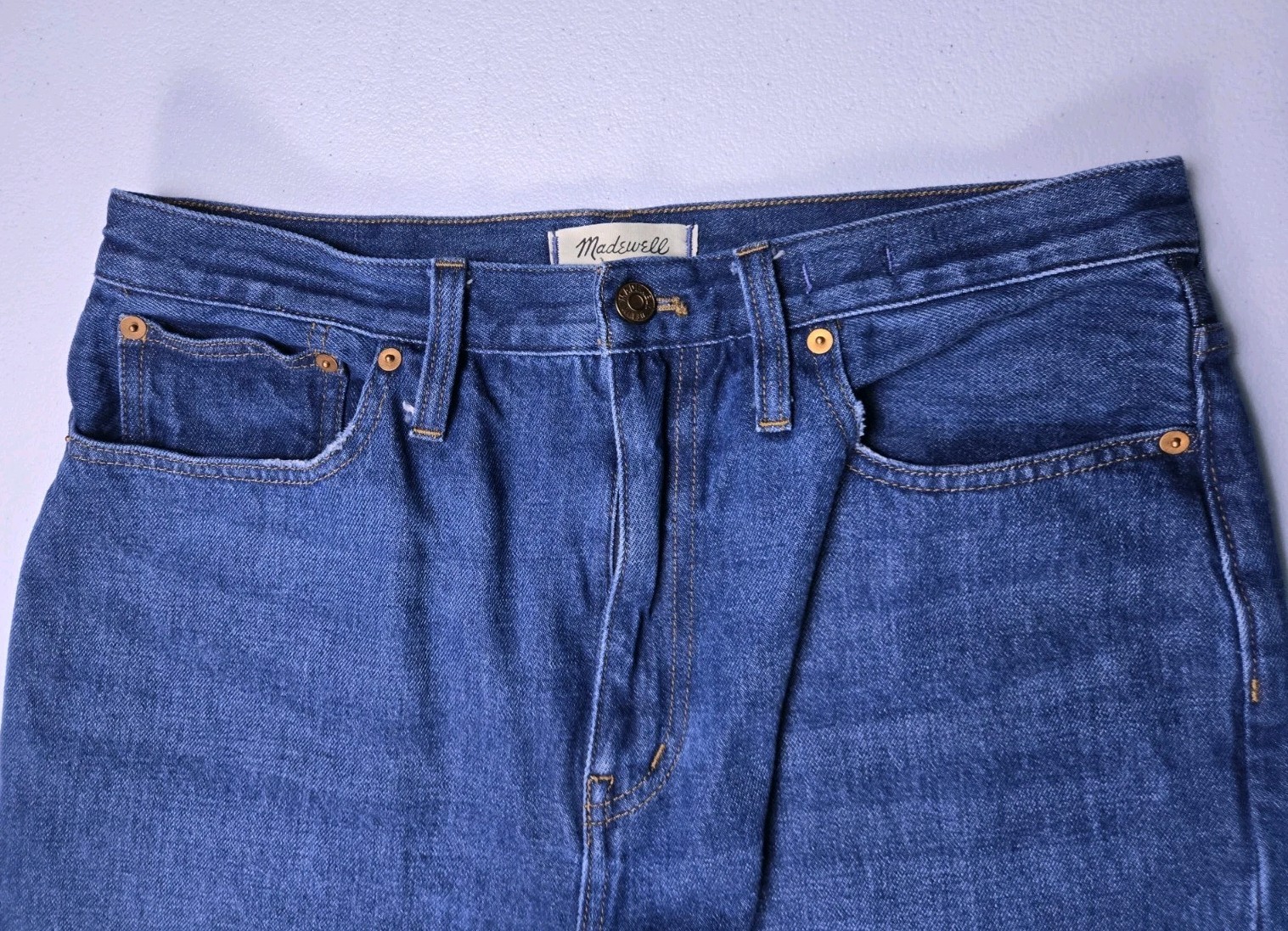 Madewell – Dark Blue Baggy Straight Loose Jeans – Womens 30W x 29L
