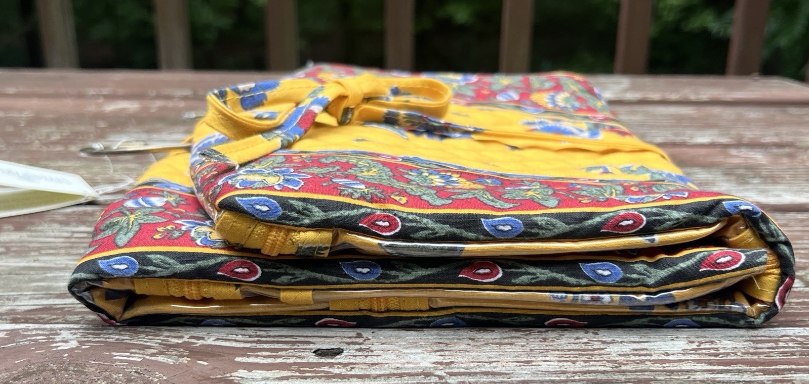 Vera Bradley 100% Cotton Feminine Floral French Yellow Hanging Organizer USA