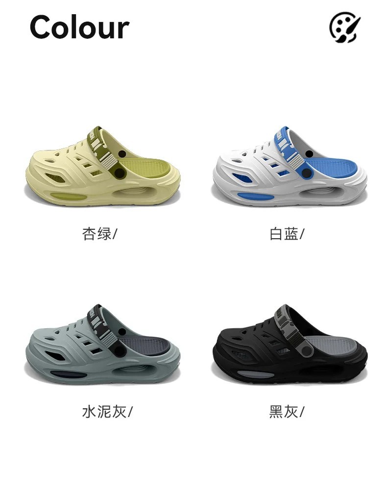 Men Women Summer Clogs Arch Support Breathable Anti-Slip Thick Soft Sole Slipper