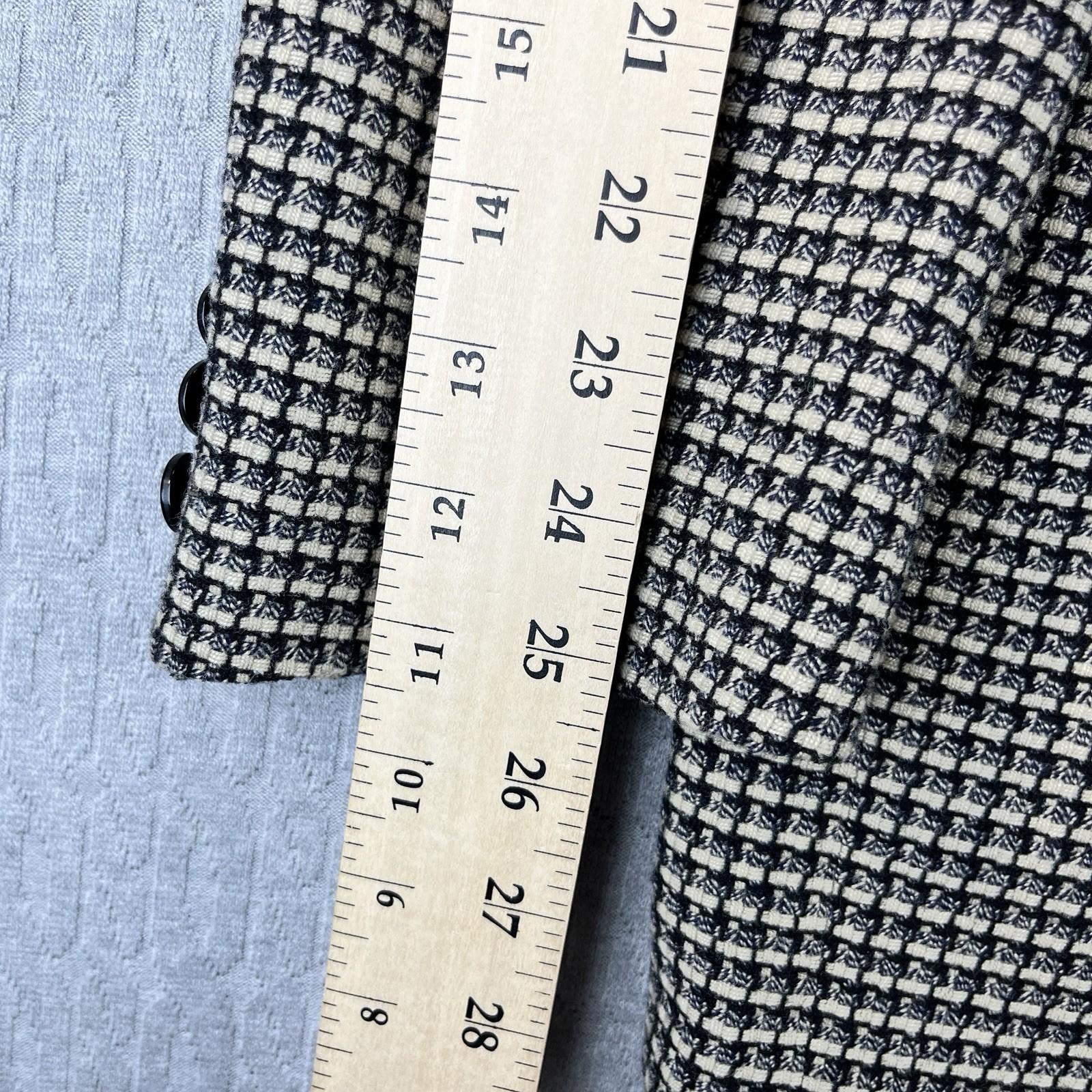 Zanetti Wool Men’s (44) hounds tooth made in Italy formal business suit blazer