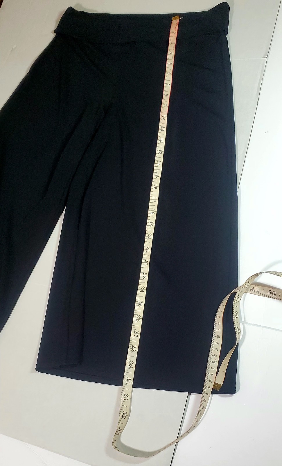 Max Studio Black Wide Leg Crop Pants Size M Pull-On Minimalist Chic Y2K 5709L07M