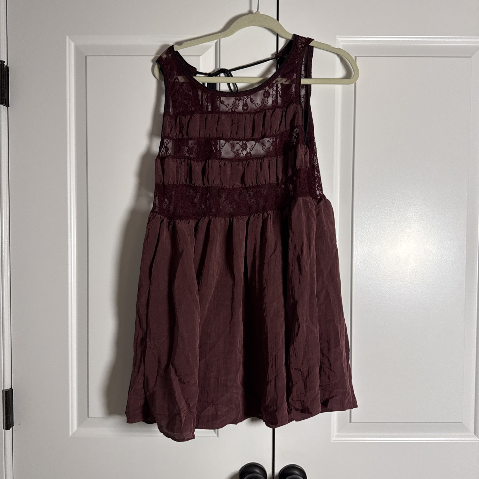 Free People Intimately Current Obsession Mini Slip/Tunic Size XL Plum 0382