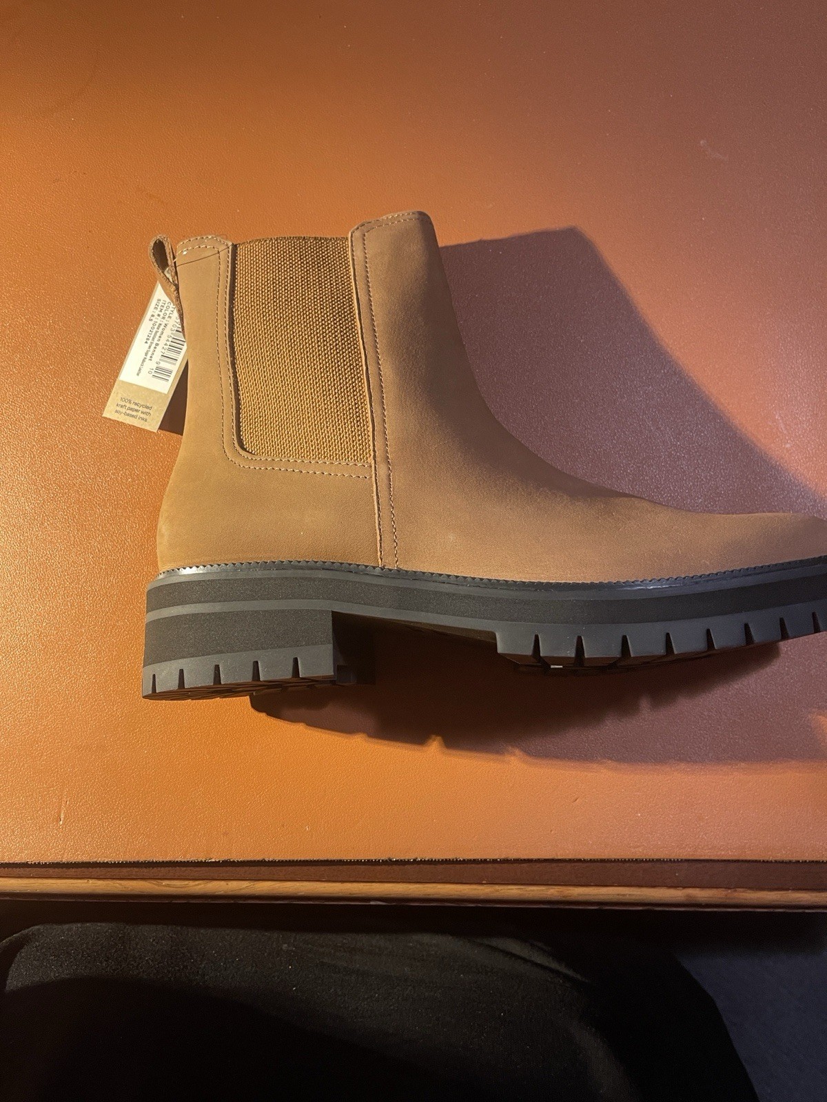 TOMS Women’s Chelsea Ankle Boots Water Resistant Nubuck Leather 8.5 Slip-On