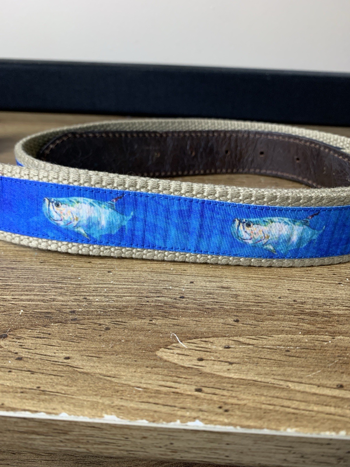 Savlen Fly Fishing Tarpon Ribbon Belt Golf Pickleball Level Wear Cotton/Leather