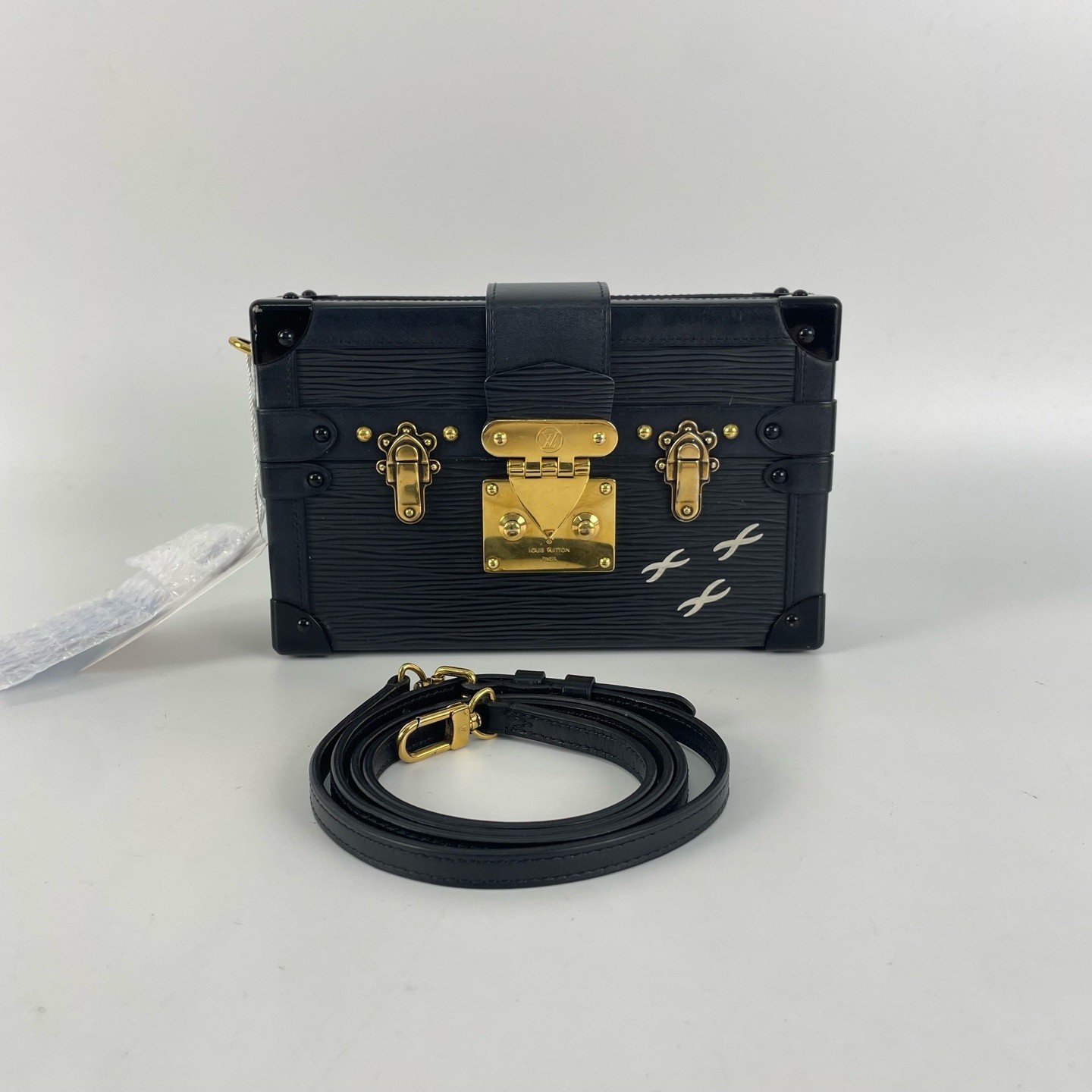 Louis Vuitton Pre-Owned Authentic Box Clutch Black 20×12.5×6cm