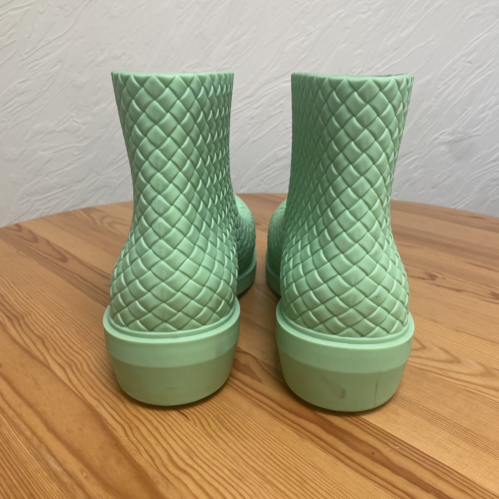 Bottega Veneta Fireman Rubber Puddle Boots Green Mens 43 EU