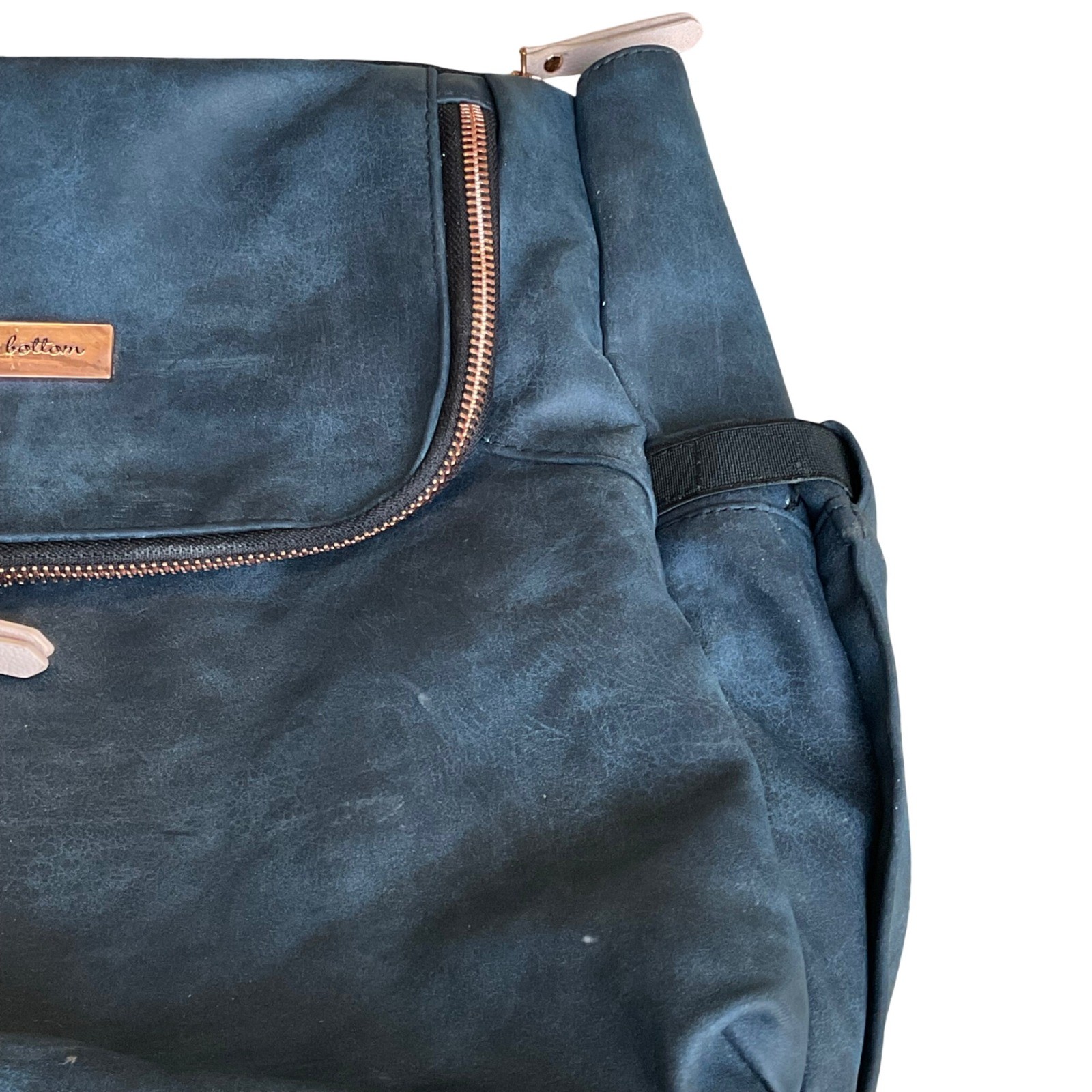 Petunia pickle bottom Pivot Pack indigo blush diaper bag backpack leather vegan