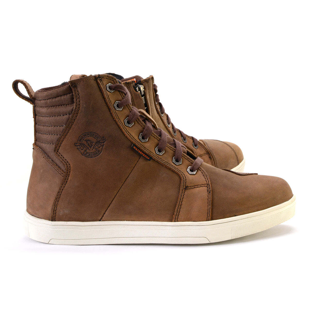 Milwaukee Leather MBM9113 Men’s Brown Motorcycle Reinforced Casual Riding Shoes