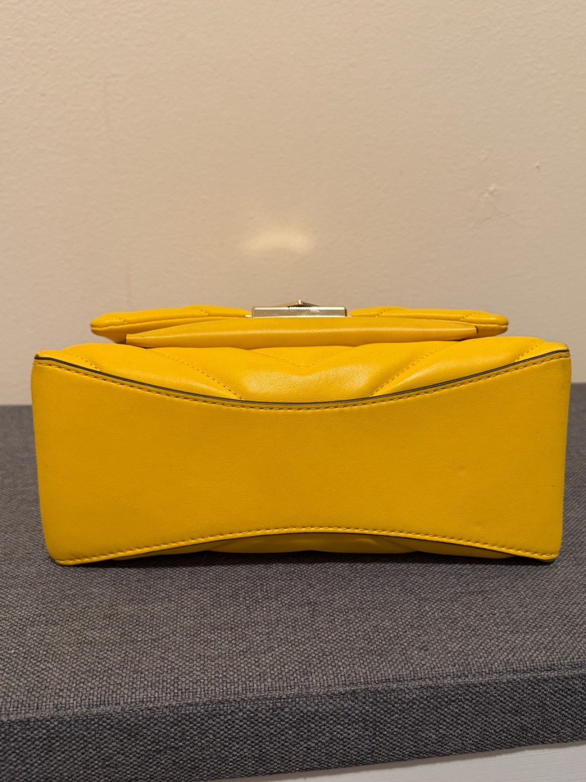 Michael Kors Cece Medium Convertible Chain Shoulder Bag Sunflower Yellow Leather