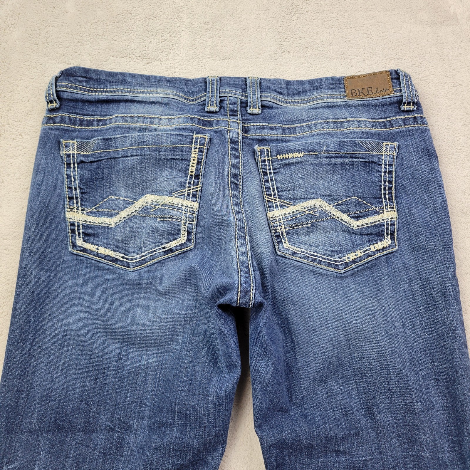 BKE Buckle Payton Jeans Womens 31 Blue 23″ Crop Stretch Denim Pennick BKC1312