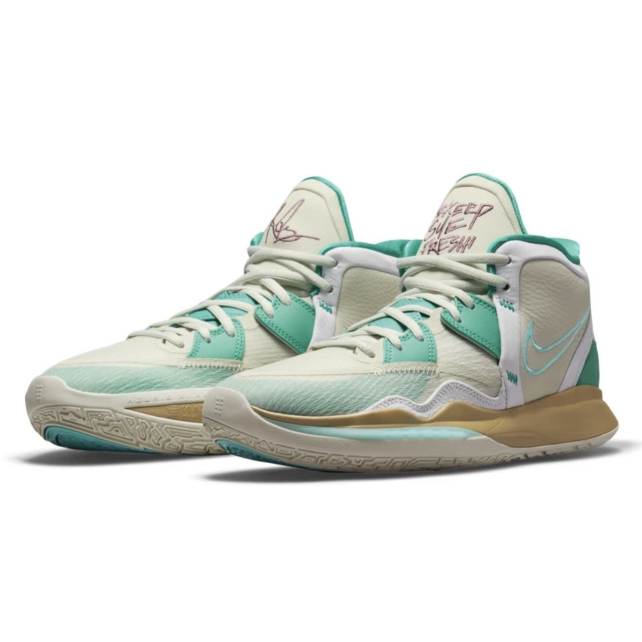Nike Kyrie Infinity Golden Tribute Sue Bird Keep Sue Fresh Ivory Turquoise Sz 11