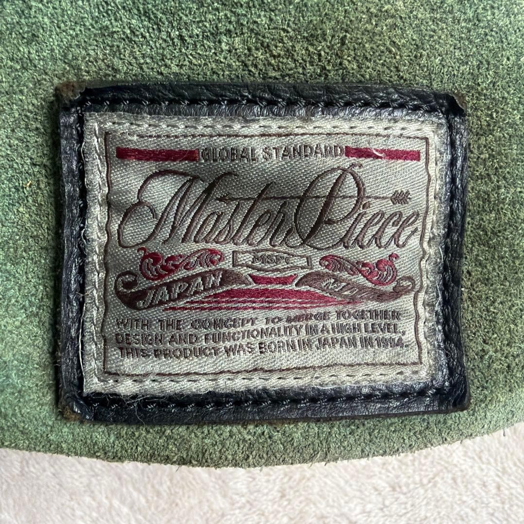 Master-Piece MSPC Suede Waist Bag Body Bag Green Yellow Vintage Japan Rare
