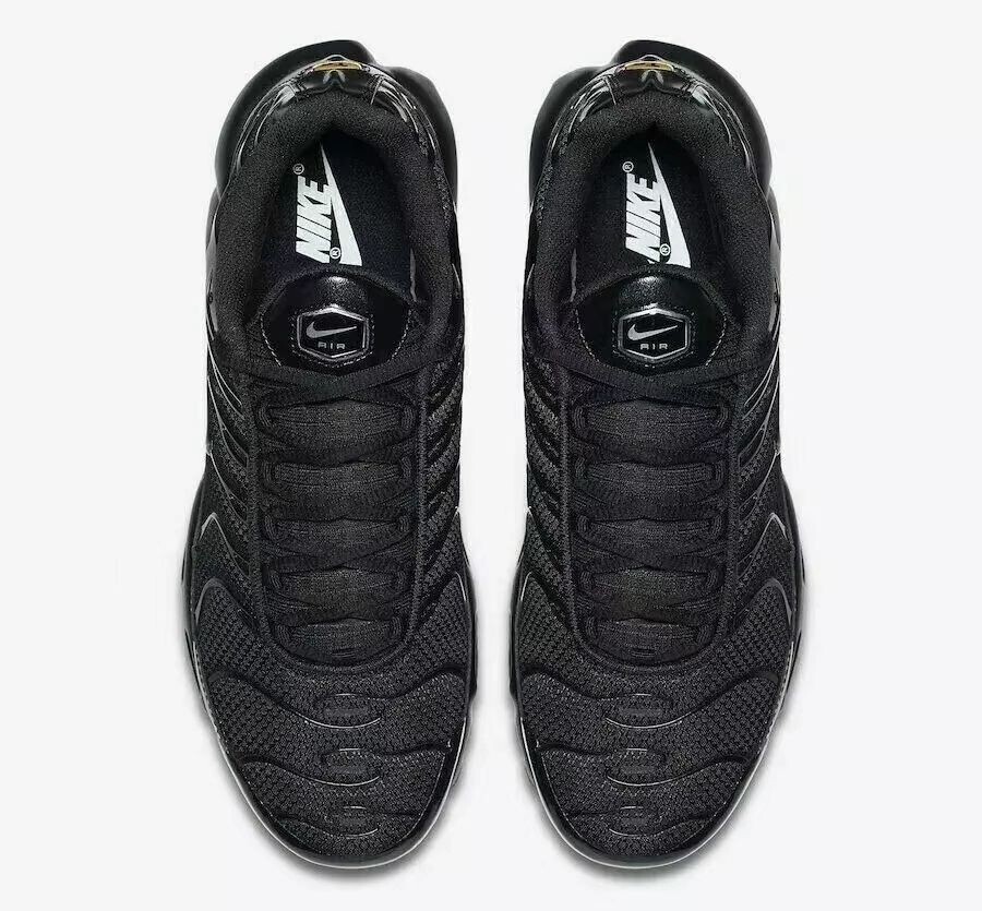 New Nike Air Max Plus TN Men’s All black Cool air cushion shoes Black