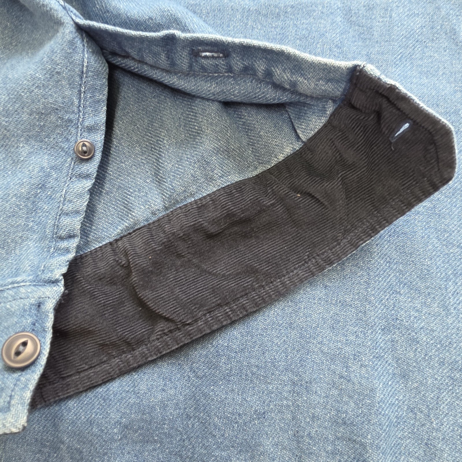 LL Bean Signature Slim Fit Mens 3XL Blue Denim Button-Up Work Casual Camping