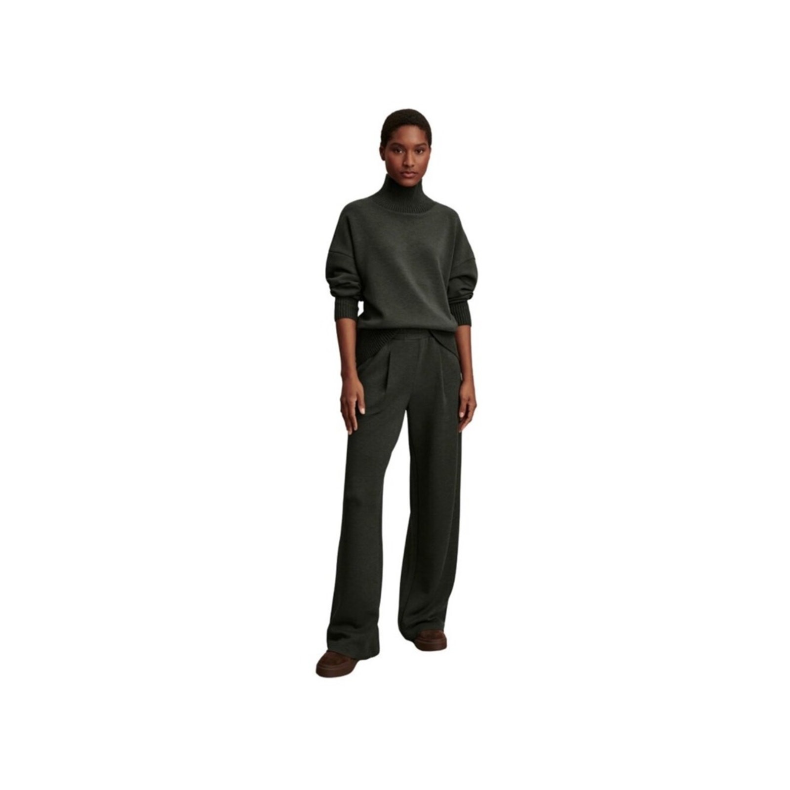 Varley The Wide Leg Pant in Olive Marl size XS