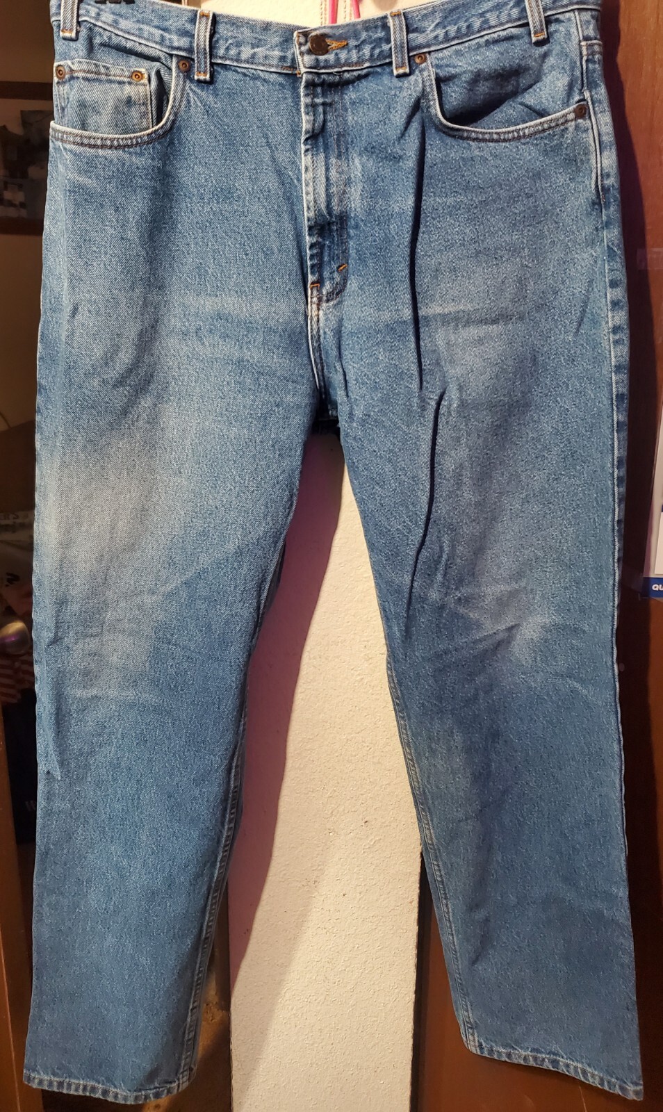 (4 Pieces) Kirkland Men’s Denim Jeans 38×34 Relaxed Fit
