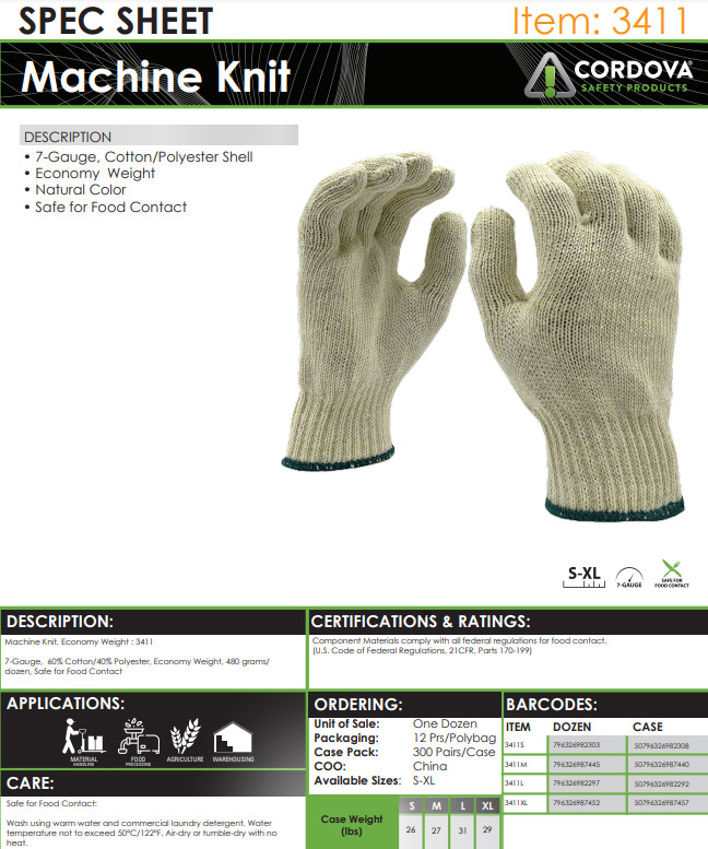 12 PR. WHITE COTTON BLEND STRING KNIT PROTECTIVE WORK GLOVES GLOVE LINERS LARGE