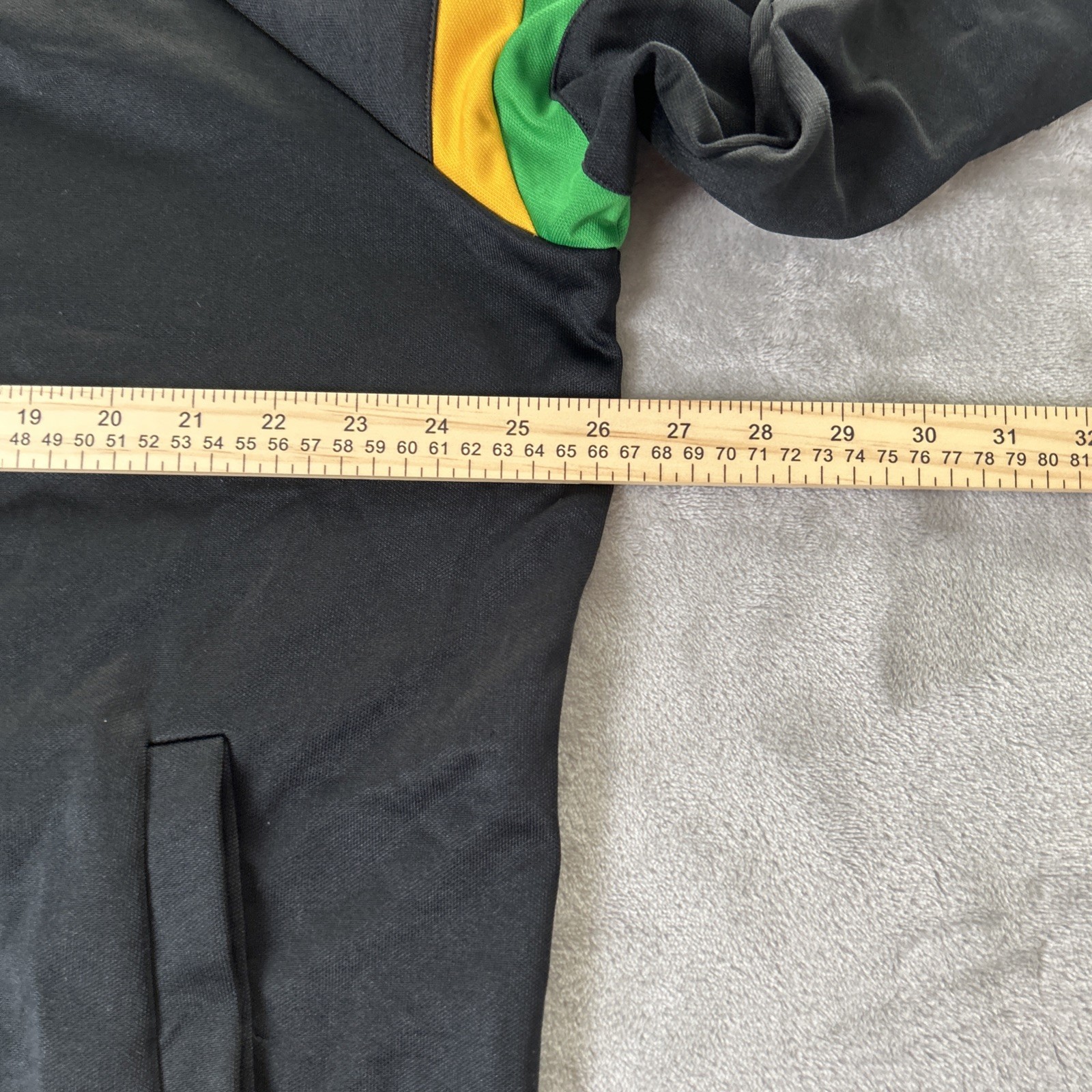 Lacoste Track Jacket Mens 3XL 9 Black Jamaica Rasta Zip Colorblock Big Croc READ