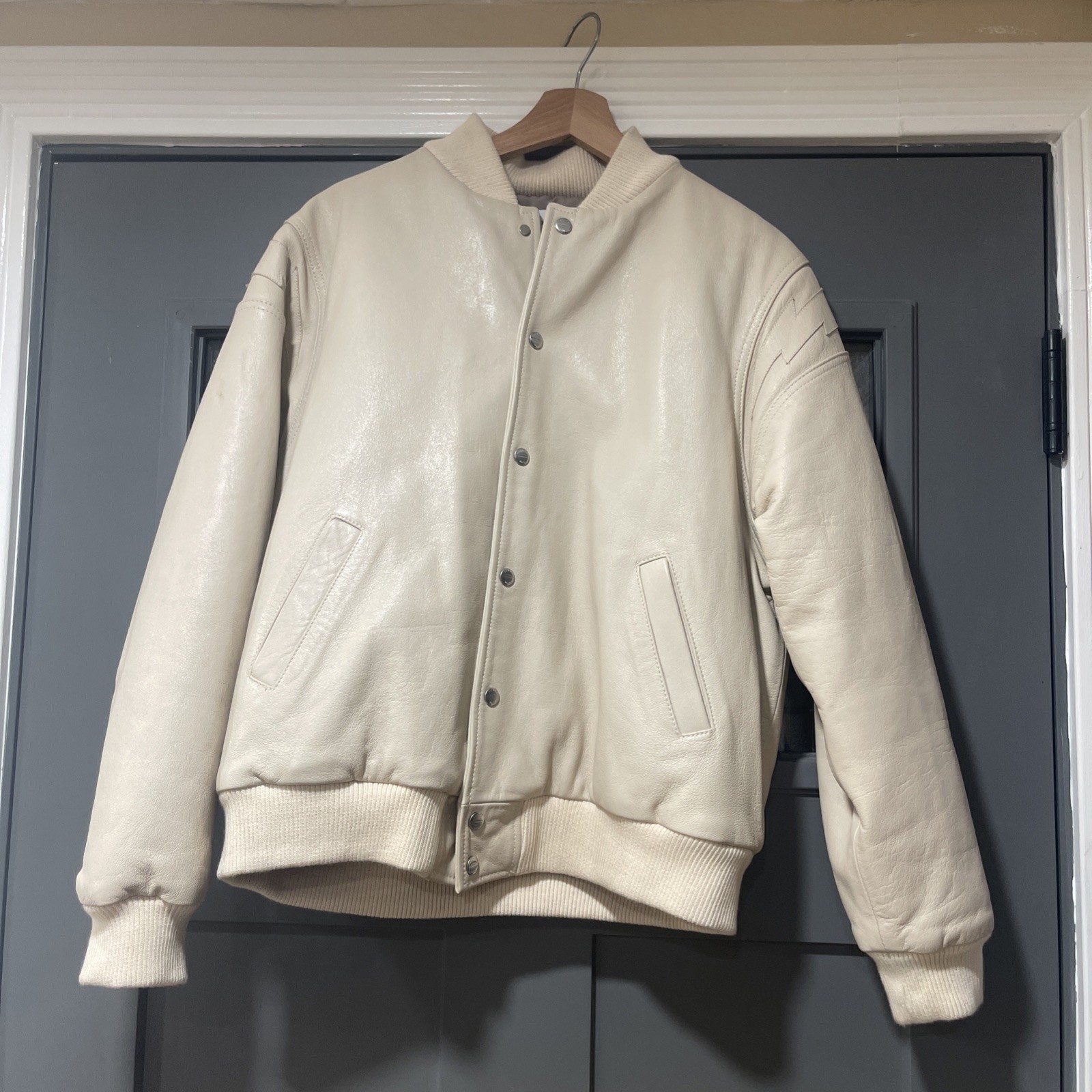 Rhude Spring Summer 2022 Leather Bomber Jacket Men’s Size L