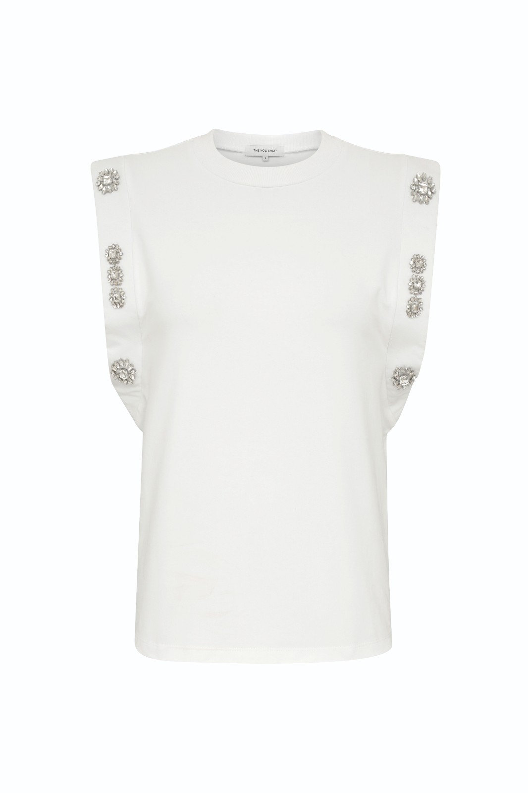 Dylan Crystal Top White/Black THE NOLI SHOP/NOLI YOGA