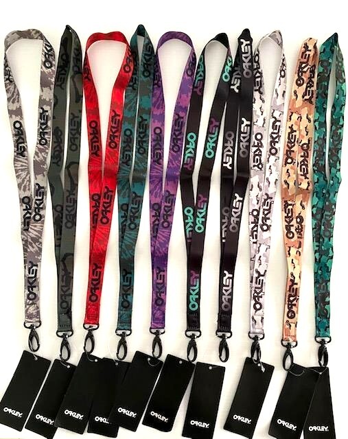 OAKLEY B1B Crazy Camo Wanderlust Lanyard Key Chain ID Document Holder Neck Strap