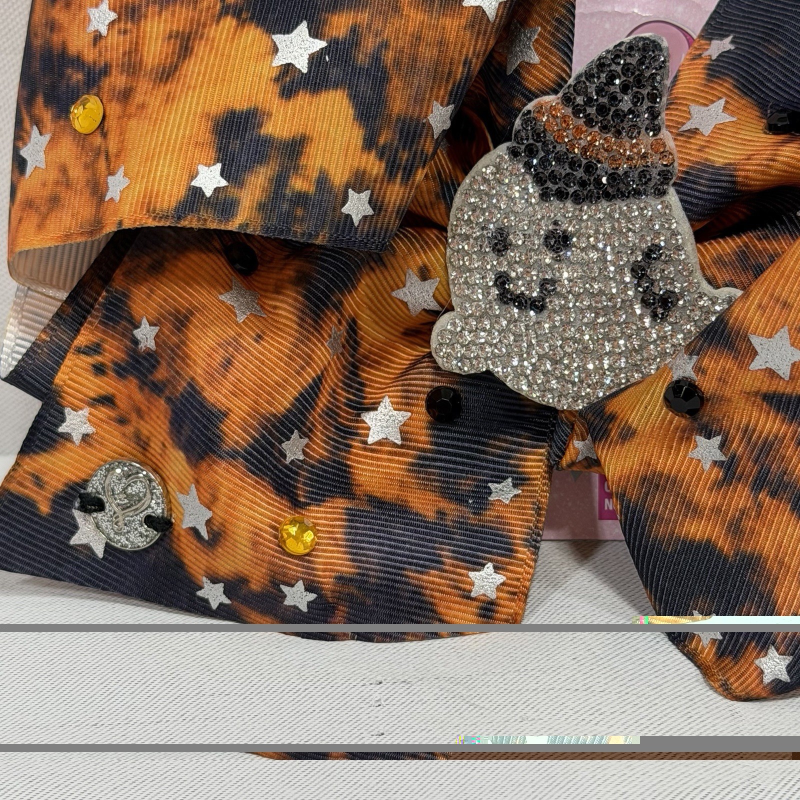Jojo siwa bows Halloween Sparkle Ghost Orange Lot Of 2