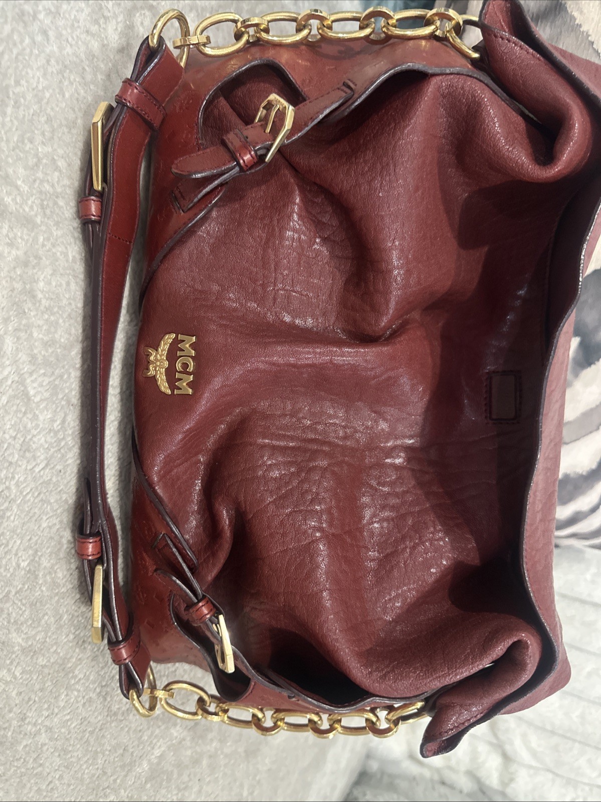 MCM Burgundy Handbag