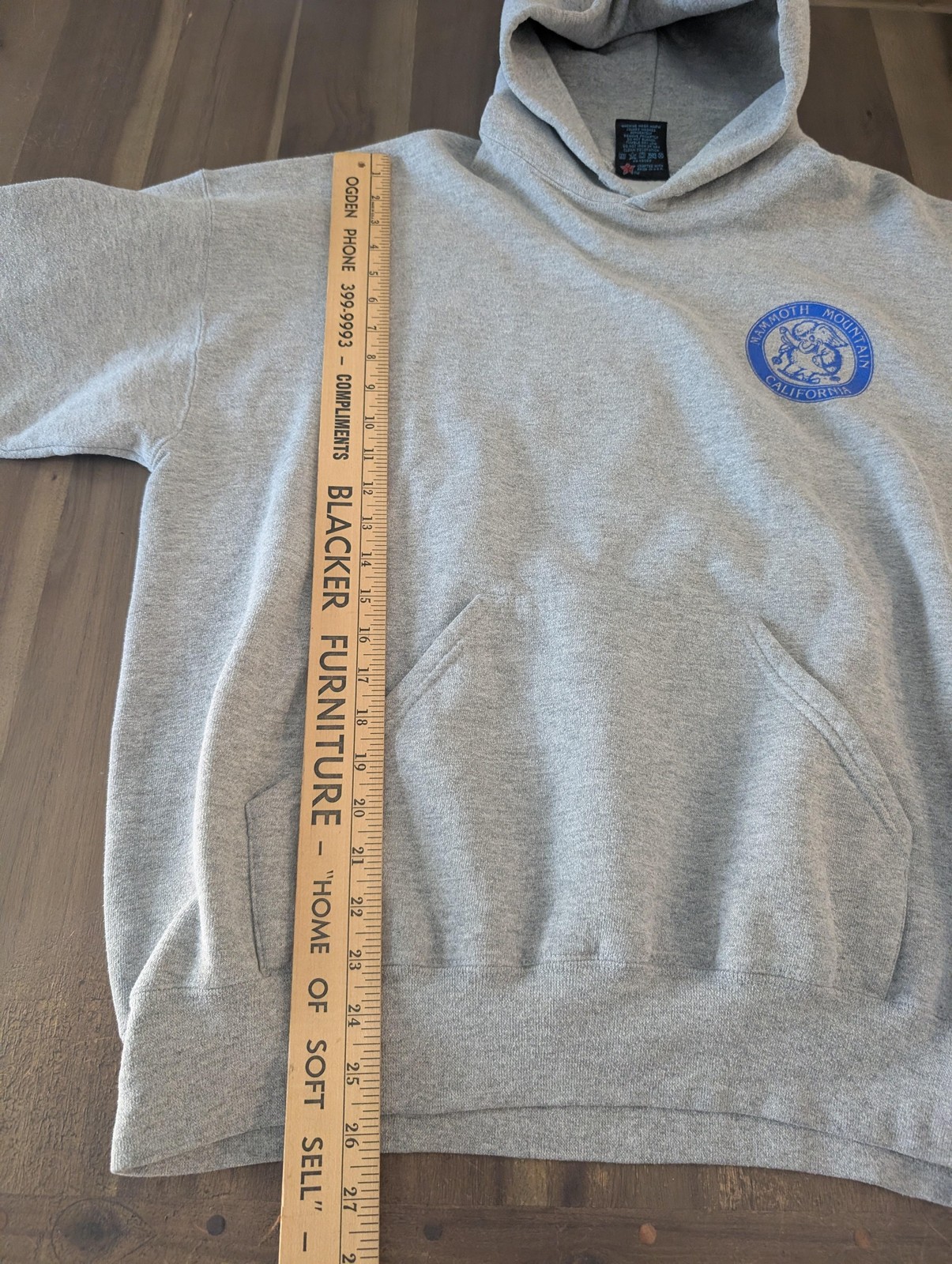 Mammoth Mountain Hoodie Mens XL Gray Soffe Skiing Mammoth Graphic California