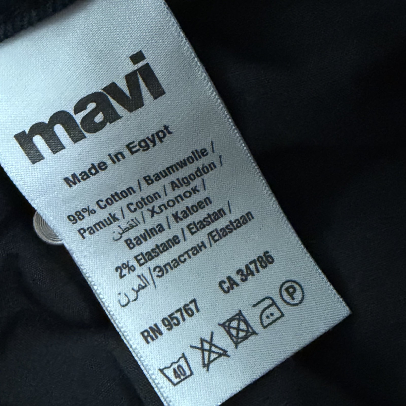 Mavi Jeans Mens 34 Black Straight Leg Slim Fit Stretch Denim Mid Rise Jake