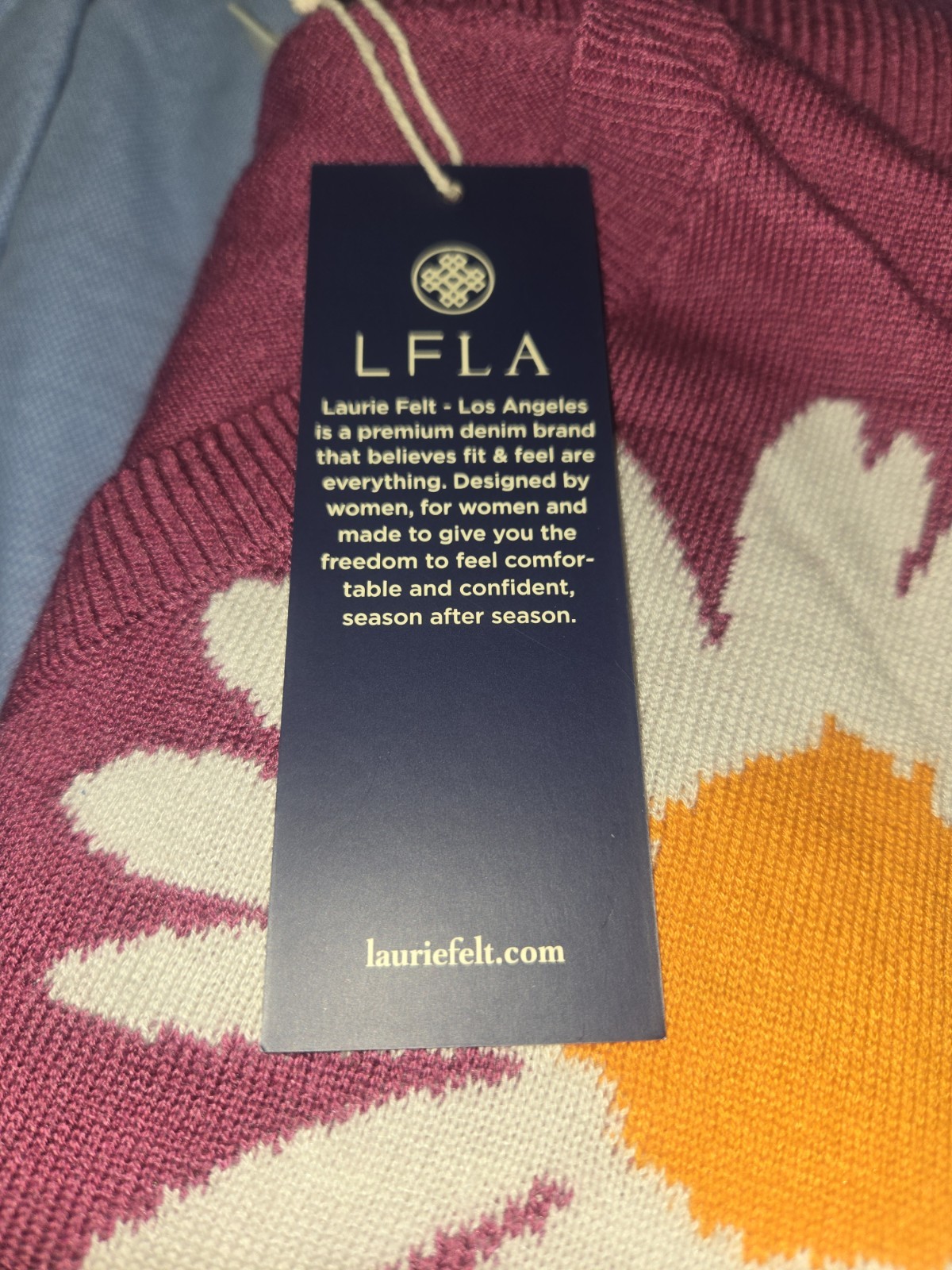 Laurie Felt LA Sweater Size Medium Pink Daisy Print Cashmere Blend