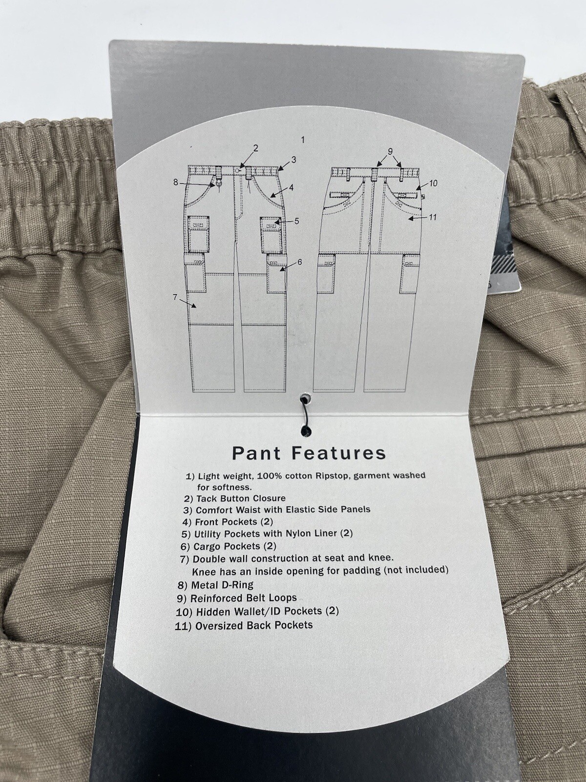 NEW Woolrich Elite Series Tactical Lightweight Ripstop Khaki Cargo Pant 42X30