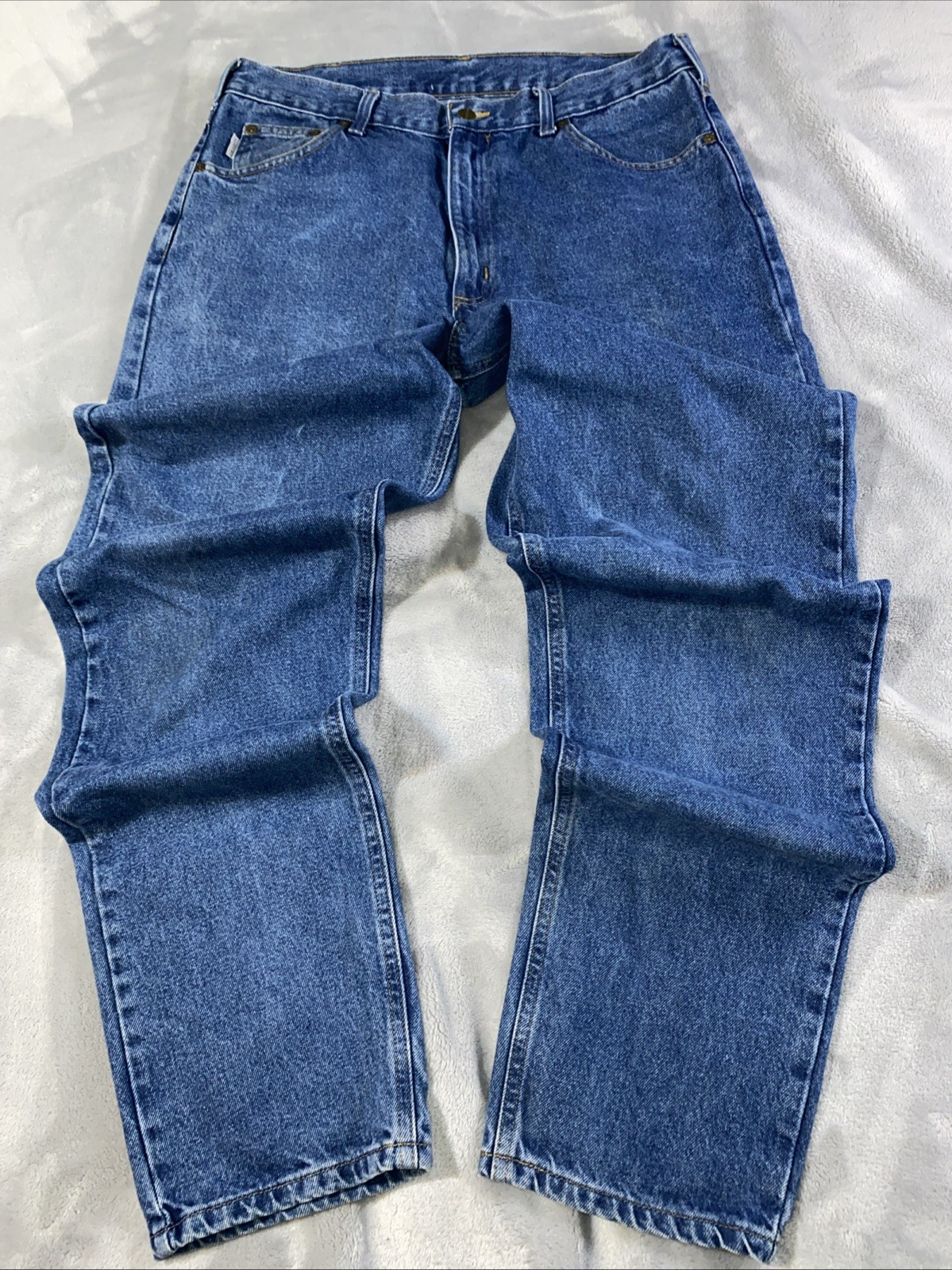 Carhartt Relaxed Fit Tapered Leg Blue Jeans B17-DST Men’s 36×36 Fit 35×34. 05/12