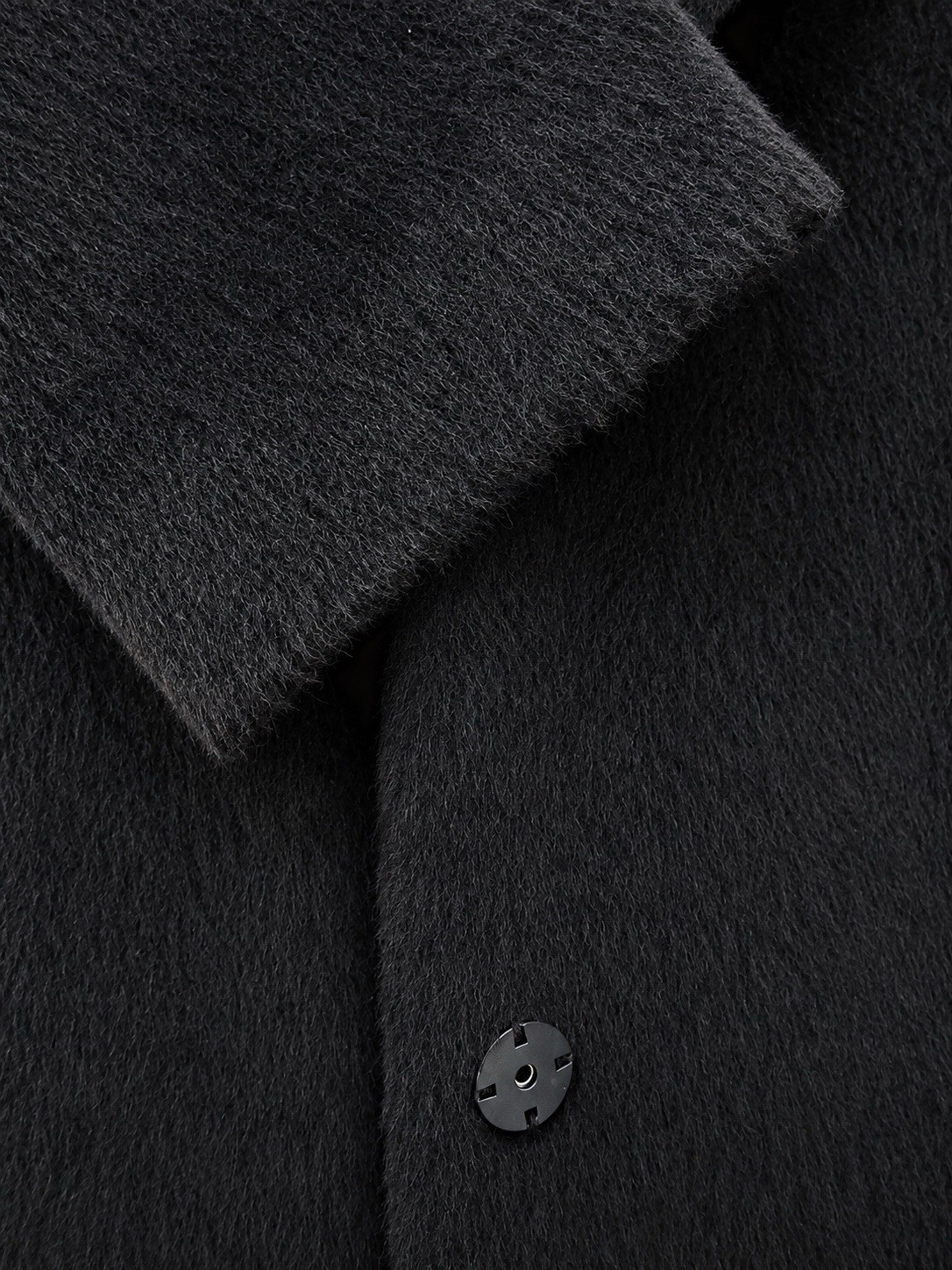 NWT Quince 100% Alpaca Wool Stand Collar Coat Black S