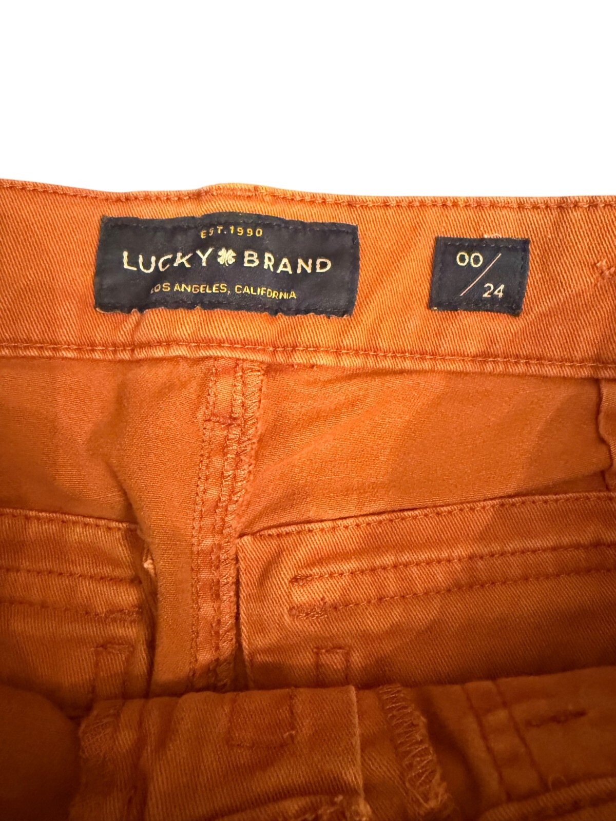 Lucky Brand Zoe Straight Crop Pants Size 00 / 24 Orange 23.5–24.5 in waist
