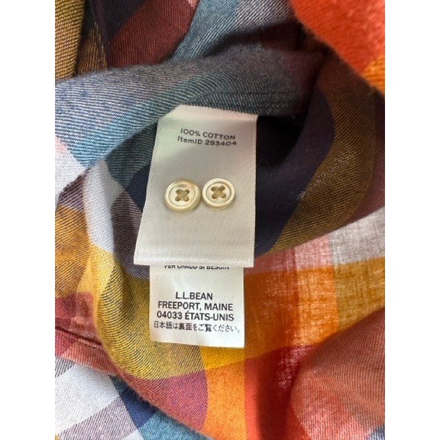 LL Bean Signature Flannel Shirt Womens Plaid Cotton Button Down Fall Colors S