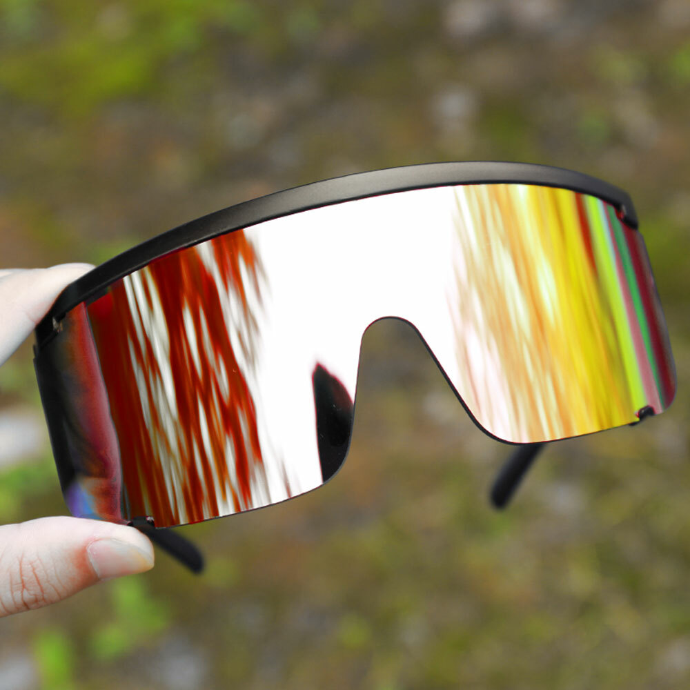 Fashion Oversized One Piece Shield Sunglasses Mens Women Outdoor Sports Goggles