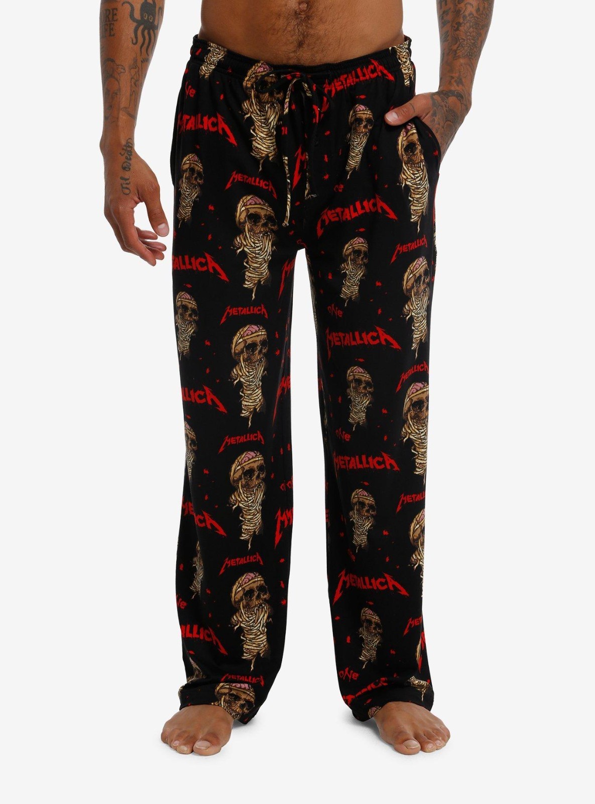 Licensed Metallica One Allover Print Pajama Pants size small nwt 28-30 WAIST
